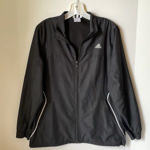 Adidas Unisex  Large Jacket  Windbreaker  Black Mesh  Lined